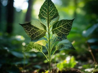 五角叶植物的几何之美，自然界的独特魅力揭秘