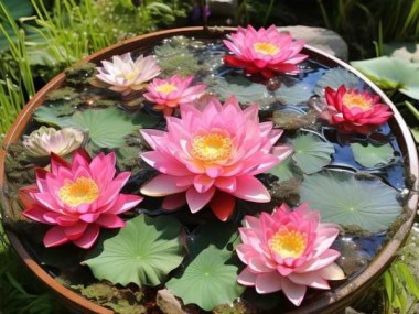夏日莲韵，轻松养护碗莲，打造持久花景